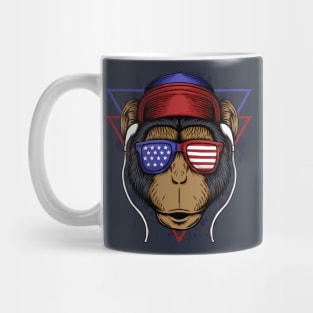 Monkey America flag Mug